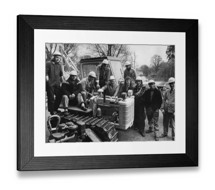 Framed Print : Drivers of heavy construction site machinery will be able to attend a new training course Framed Print : Drivers of heavy construction site machinery will be able to attend a new training course