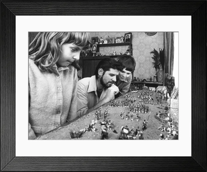 Framed Print : Battles often rage in the home of Harry Boraston. He has already enacted the skirmish Framed Print : Battles often rage in the home of Harry Boraston. He has already enacted the skirmish
