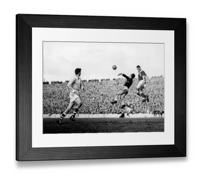 Framed Print : Wales 2-0 Israel, World Cup Qualifier, Ninian Park, Wednesday 5th February 1958 Framed Print : Wales 2-0 Israel, World Cup Qualifier, Ninian Park, Wednesday 5th February 1958