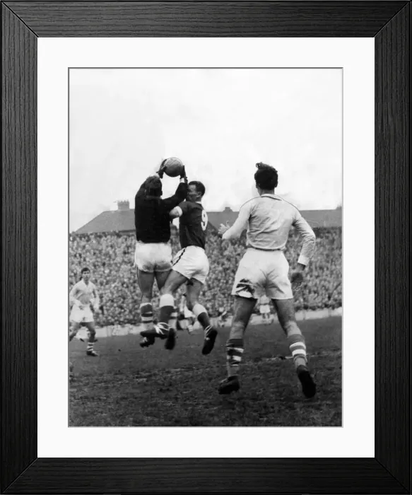 Framed Print : World Cup 1958 qualifying match at Ninian Park. Wales v Israel Framed Print : World Cup 1958 qualifying match at Ninian Park. Wales v Israel