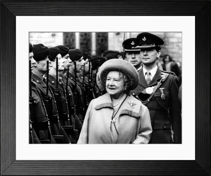 Framed Print : Queen Elizabeth the Queen Mother North East Visits Queen Elizabeth