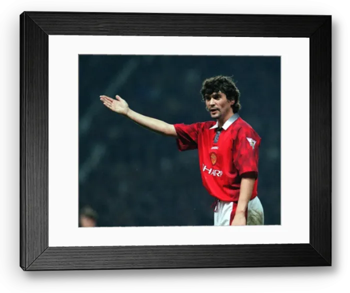 Framed Print : Footballer Roy Keane in action for Manchester United. January 1997 Framed Print : Footballer Roy Keane in action for Manchester United. January 1997