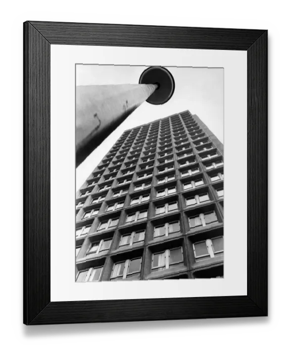 Framed Print : The Towering Bewick House high rise flats in Newcastle 2 April 1971 Framed Print : The Towering Bewick House high rise flats in Newcastle 2 April 1971