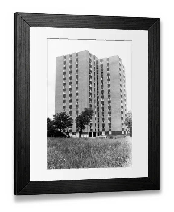 Framed Print : The high rise flats at West Denton Housing Estate in Newcastle 26 July 1972 Framed Print : The high rise flats at West Denton Housing Estate in Newcastle 26 July 1972
