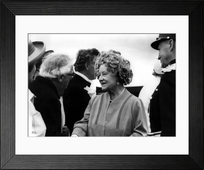 Framed Print : Queen Elizabeth the Queen Mother North East Visits Queen Elizabeth