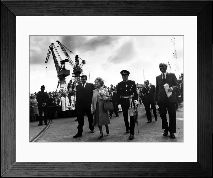 Framed Print : Queen Elizabeth the Queen Mother North East Visits Queen Elizabeth Framed Print : Queen Elizabeth the Queen Mother North East Visits Queen Elizabeth