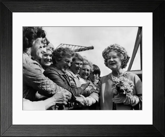 Framed Print : Queen Elizabeth the Queen Mother North East Visits Queen Elizabeth Framed Print : Queen Elizabeth the Queen Mother North East Visits Queen Elizabeth