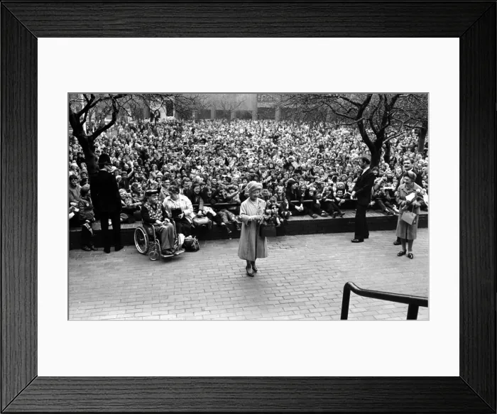 Framed Print : Queen Elizabeth the Queen Mother North East Visits Queen Elizabeth Framed Print : Queen Elizabeth the Queen Mother North East Visits Queen Elizabeth