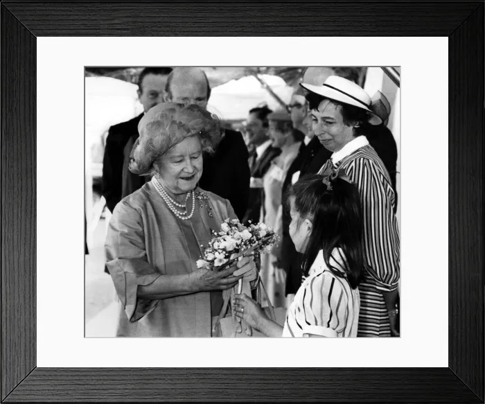 Framed Print : Queen Elizabeth the Queen Mother North East Visits Queen Elizabeth Framed Print : Queen Elizabeth the Queen Mother North East Visits Queen Elizabeth