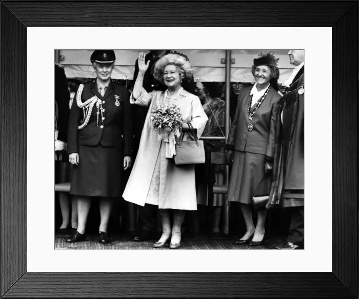 Framed Print : Queen Elizabeth the Queen Mother North East Visits Queen Elizabeth Framed Print : Queen Elizabeth the Queen Mother North East Visits Queen Elizabeth