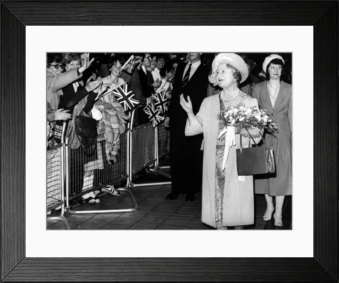 Framed Print : Queen Elizabeth the Queen Mother North East Visits Queen Elizabeth Framed Print : Queen Elizabeth the Queen Mother North East Visits Queen Elizabeth