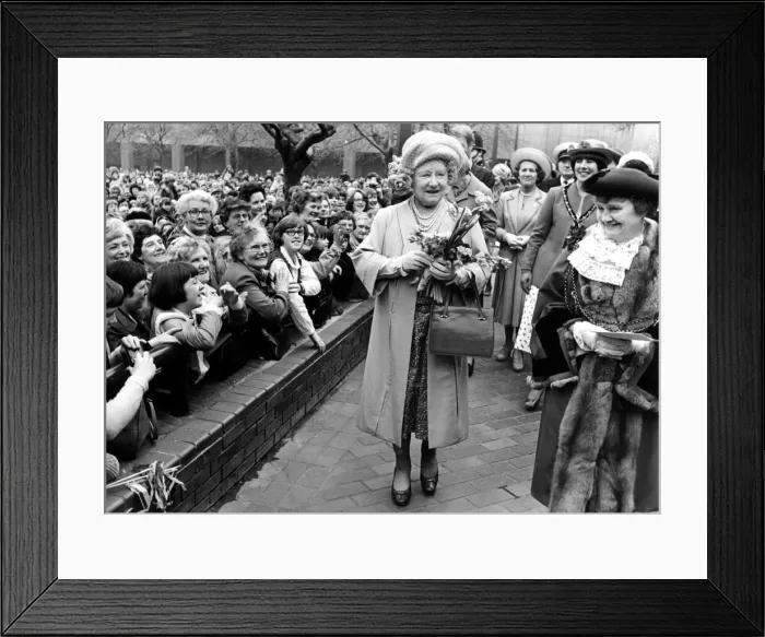 Framed Print : Queen Elizabeth the Queen Mother North East Visits Queen Elizabeth Framed Print : Queen Elizabeth the Queen Mother North East Visits Queen Elizabeth