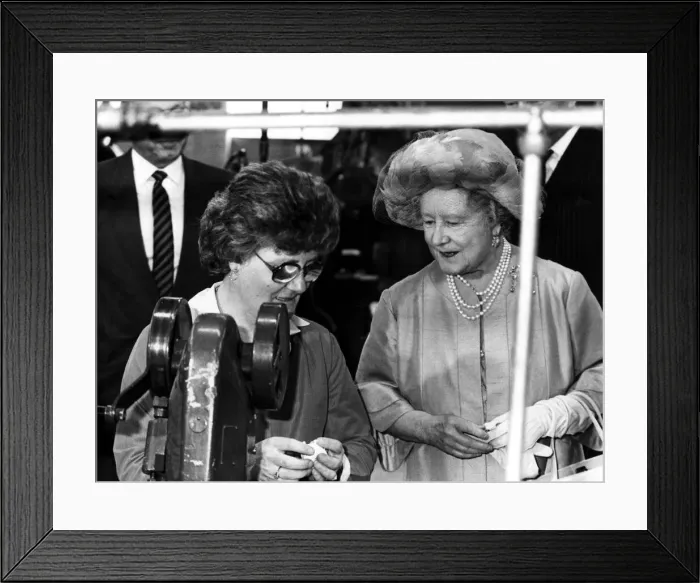 Framed Print : Queen Elizabeth the Queen Mother North East Visits Queen Elizabeth Framed Print : Queen Elizabeth the Queen Mother North East Visits Queen Elizabeth