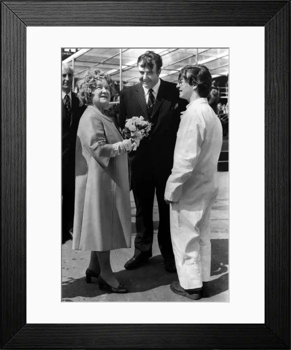 Framed Print : Queen Elizabeth the Queen Mother North East Visits Queen Elizabeth Framed Print : Queen Elizabeth the Queen Mother North East Visits Queen Elizabeth