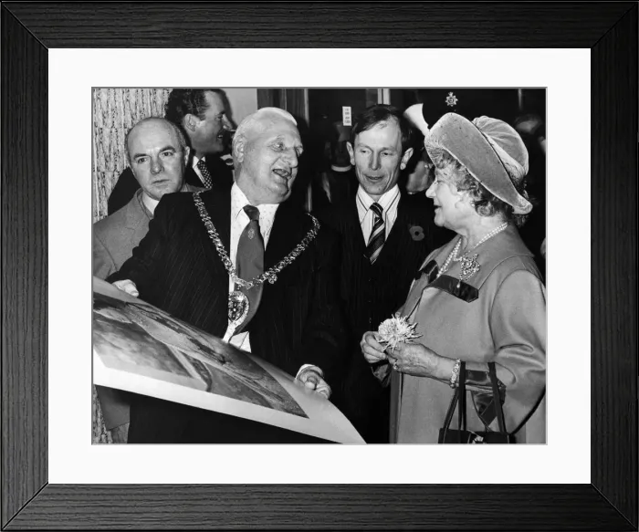 Framed Print : Queen Elizabeth the Queen Mother North East Visits Queen Elizabeth Framed Print : Queen Elizabeth the Queen Mother North East Visits Queen Elizabeth