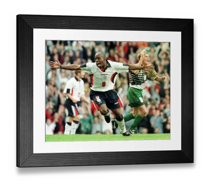 : Ian Wright Celebrates His Goal After Scoring For England against South Africa : Ian Wright Celebrates His Goal After Scoring For England against South Africa