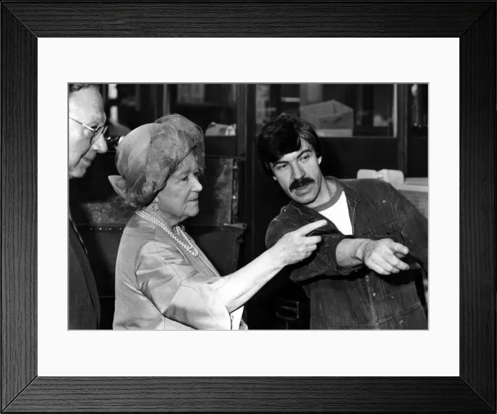 Framed Print : Queen Elizabeth the Queen Mother North East Visits Queen Elizabeth Framed Print : Queen Elizabeth the Queen Mother North East Visits Queen Elizabeth