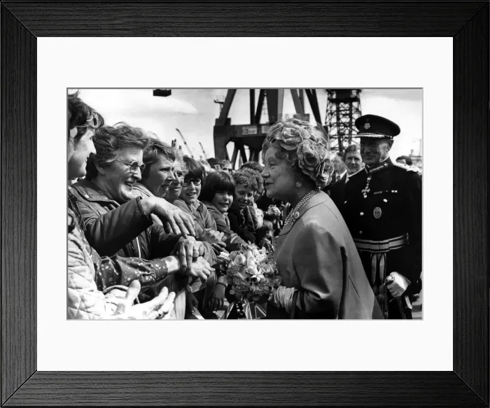 Framed Print : Queen Elizabeth the Queen Mother North East Visits Queen Elizabeth Framed Print : Queen Elizabeth the Queen Mother North East Visits Queen Elizabeth