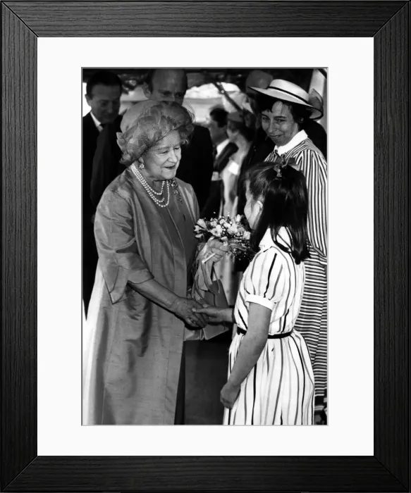 Framed Print : Queen Elizabeth the Queen Mother North East Visits Queen Elizabeth Framed Print : Queen Elizabeth the Queen Mother North East Visits Queen Elizabeth