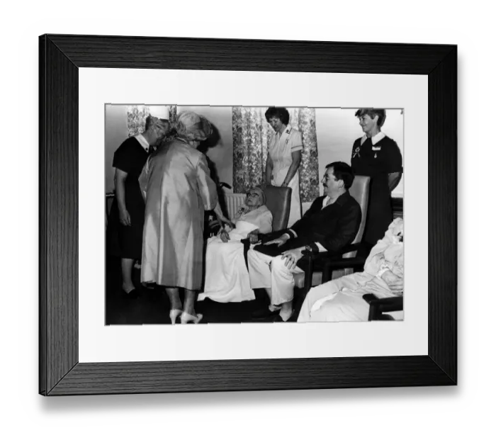 Framed Print : Queen Elizabeth the Queen Mother North East Visits Queen Elizabeth