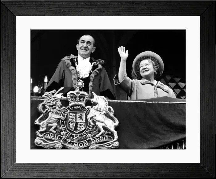 Framed Print : Queen Elizabeth the Queen Mother North East Visits Queen Elizabeth Framed Print : Queen Elizabeth the Queen Mother North East Visits Queen Elizabeth