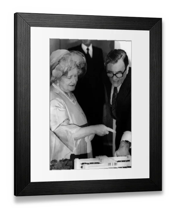 Framed Print : Queen Elizabeth the Queen Mother North East Visits Queen Elizabeth Framed Print : Queen Elizabeth the Queen Mother North East Visits Queen Elizabeth