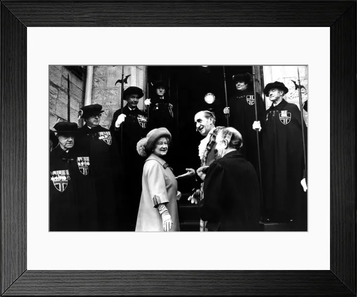 Framed Print : Queen Elizabeth the Queen Mother North East Visits Queen Elizabeth Framed Print : Queen Elizabeth the Queen Mother North East Visits Queen Elizabeth