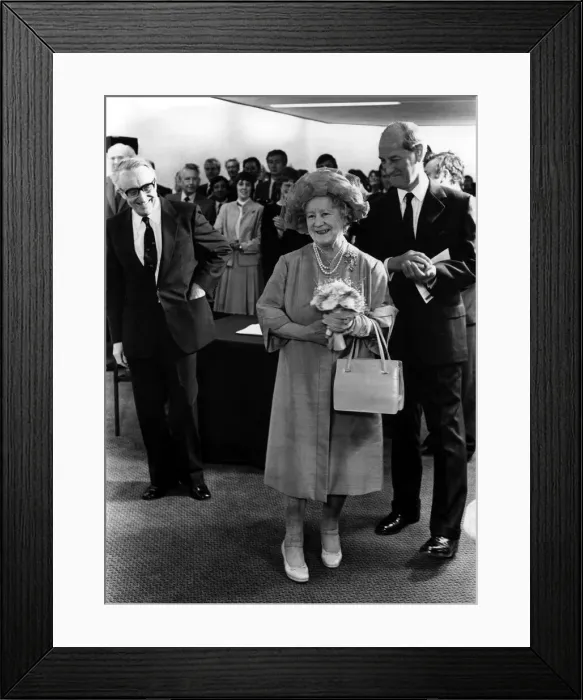 Framed Print : Queen Elizabeth the Queen Mother North East Visits Queen Elizabeth