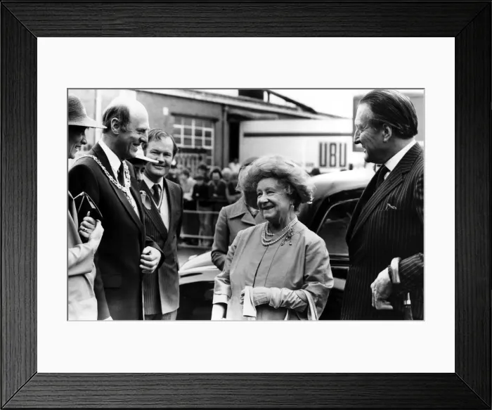 Framed Print : Queen Elizabeth the Queen Mother North East Visits Queen Elizabeth Framed Print : Queen Elizabeth the Queen Mother North East Visits Queen Elizabeth
