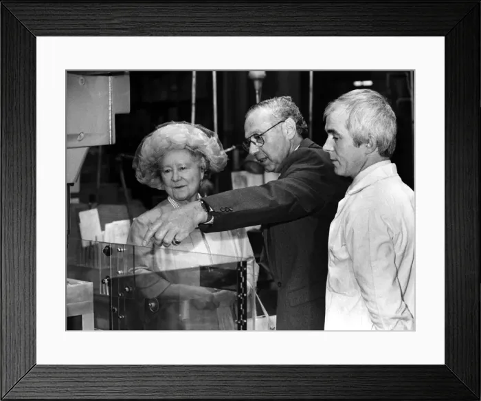 Framed Print : Queen Elizabeth the Queen Mother North East Visits Queen Elizabeth Framed Print : Queen Elizabeth the Queen Mother North East Visits Queen Elizabeth