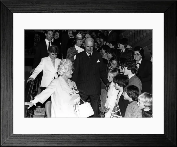 Framed Print : Queen Elizabeth the Queen Mother North East Visits Queen Elizabeth