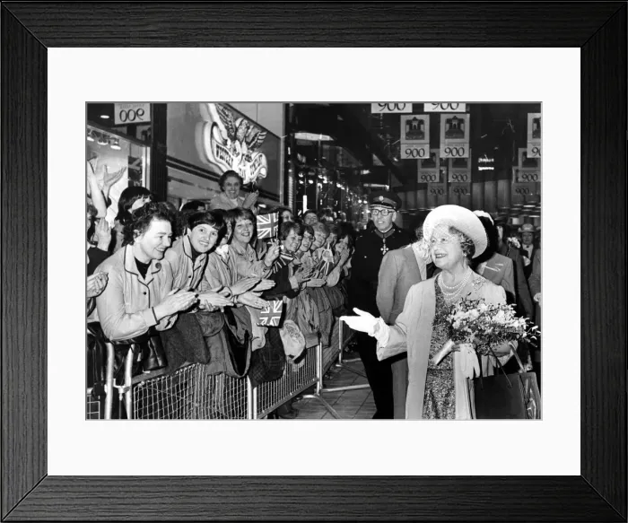 Framed Print : Queen Elizabeth the Queen Mother North East Visits Queen Elizabeth Framed Print : Queen Elizabeth the Queen Mother North East Visits Queen Elizabeth