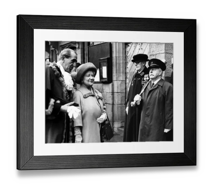 Framed Print : Queen Elizabeth the Queen Mother North East Visits Queen Elizabeth Framed Print : Queen Elizabeth the Queen Mother North East Visits Queen Elizabeth