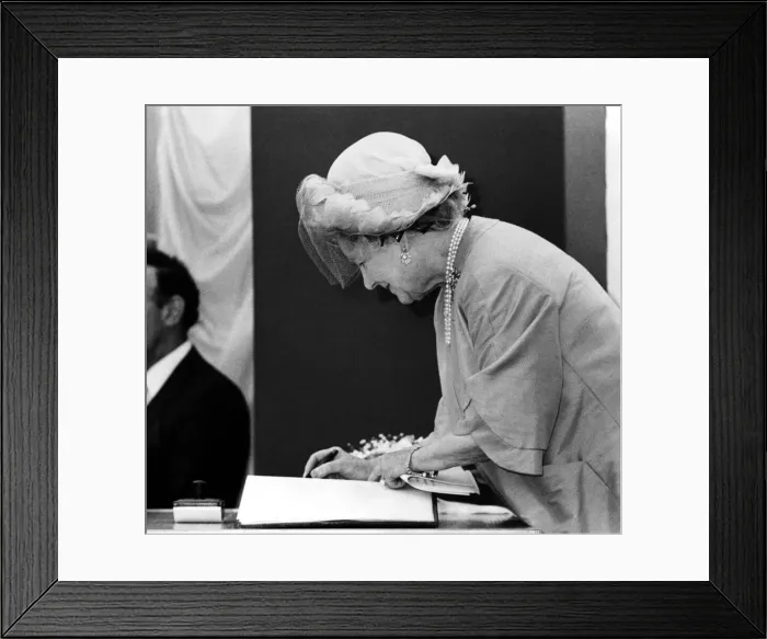 Framed Print : Queen Elizabeth the Queen Mother North East Visits Queen Elizabeth Framed Print : Queen Elizabeth the Queen Mother North East Visits Queen Elizabeth