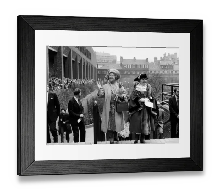 Framed Print : Queen Elizabeth the Queen Mother North East Visits Queen Elizabeth Framed Print : Queen Elizabeth the Queen Mother North East Visits Queen Elizabeth