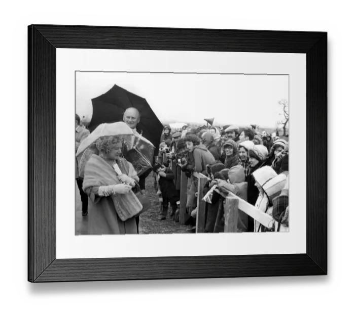 Framed Print : Queen Elizabeth the Queen Mother North East Visits Queen Elizabeth