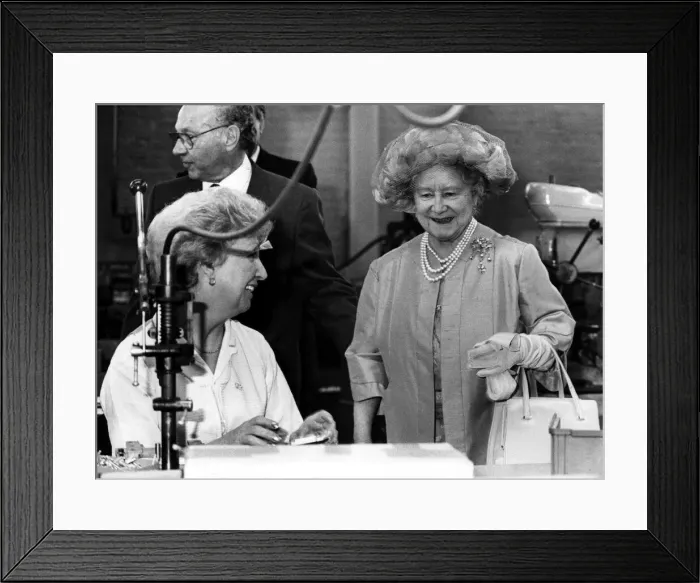 Framed Print : Queen Elizabeth the Queen Mother North East Visits Queen Elizabeth Framed Print : Queen Elizabeth the Queen Mother North East Visits Queen Elizabeth