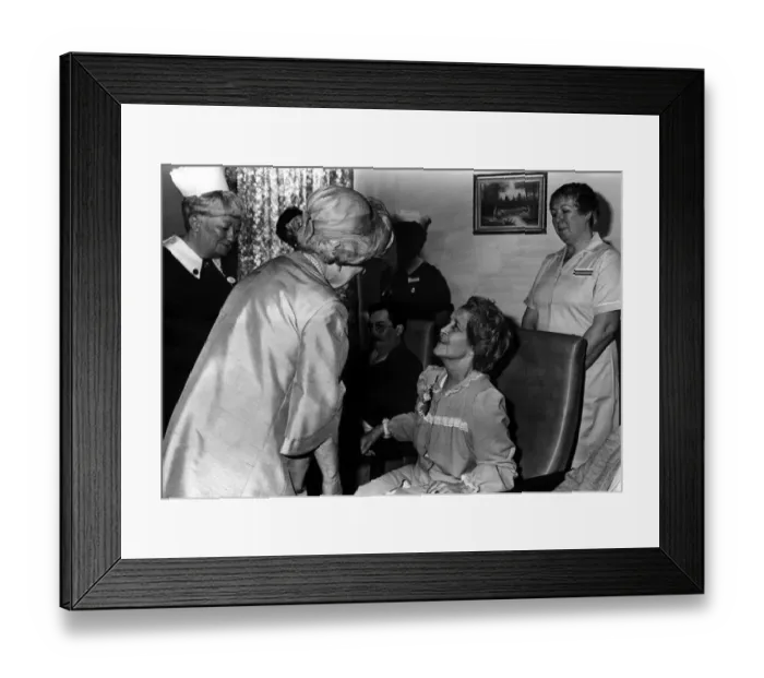 Framed Print : Queen Elizabeth the Queen Mother North East Visits Queen Elizabeth Framed Print : Queen Elizabeth the Queen Mother North East Visits Queen Elizabeth