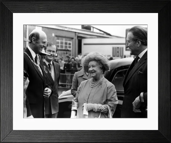 Framed Print : Queen Elizabeth the Queen Mother North East Visits Queen Elizabeth Framed Print : Queen Elizabeth the Queen Mother North East Visits Queen Elizabeth