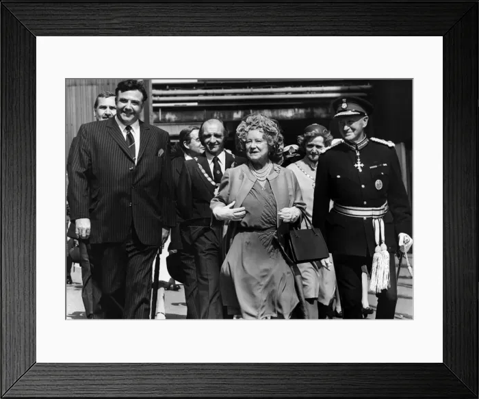 Framed Print : Queen Elizabeth the Queen Mother North East Visits Queen Elizabeth Framed Print : Queen Elizabeth the Queen Mother North East Visits Queen Elizabeth