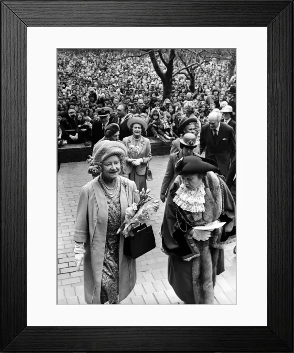 Framed Print : Queen Elizabeth the Queen Mother North East Visits Queen Elizabeth Framed Print : Queen Elizabeth the Queen Mother North East Visits Queen Elizabeth