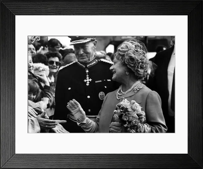 Framed Print : Queen Elizabeth the Queen Mother North East Visits Queen Elizabeth Framed Print : Queen Elizabeth the Queen Mother North East Visits Queen Elizabeth
