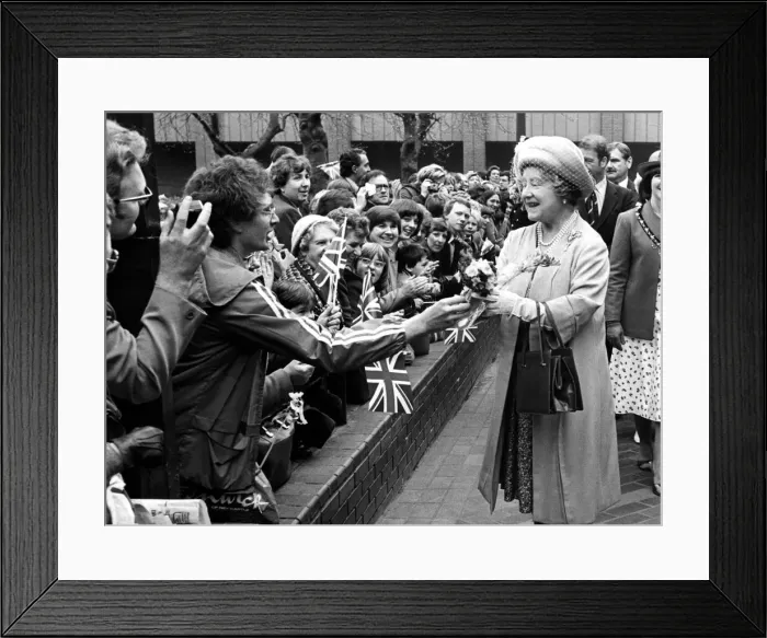 Framed Print : Queen Elizabeth the Queen Mother North East Visits Queen Elizabeth Framed Print : Queen Elizabeth the Queen Mother North East Visits Queen Elizabeth