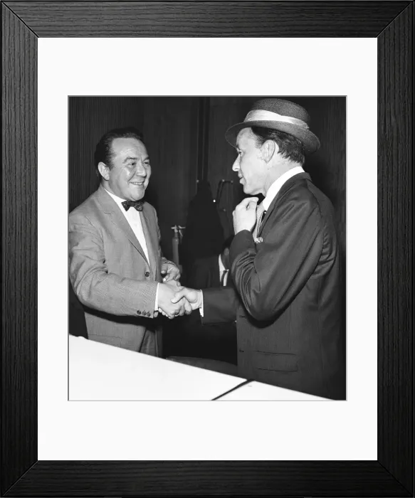 Framed Print : Frank Sinatra seen here with Jack Bentley 17th June 1962