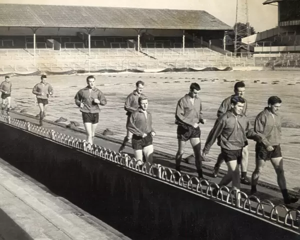 Rangers players pictured during training session at White Hart Lane, London