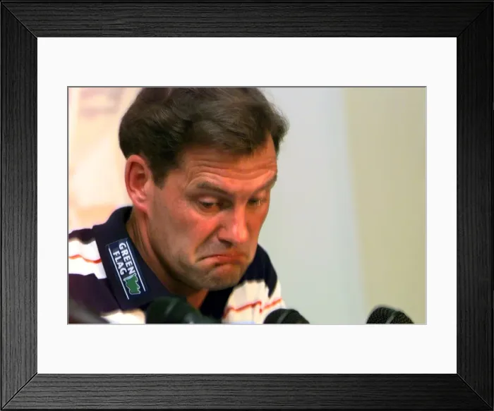 Framed Print : England coach Glenn Hoddle June 1998 Addresses the media during a press conference