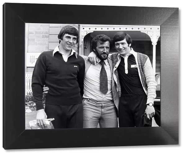 Scottish footballers Tom Forsyth, Danny McGrain and Bruce Rioch before their departure