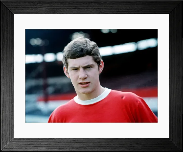 Framed Print : Brian Kidd Manchester United football August 1967 Framed Print : Brian Kidd Manchester United football August 1967