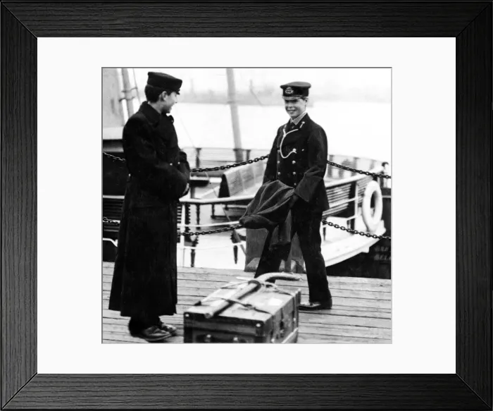 Framed Print : Prince of Wales dressed as a Naval Cadet on H. M.s Hindustan Framed Print : Prince of Wales dressed as a Naval Cadet on H. M.s Hindustan