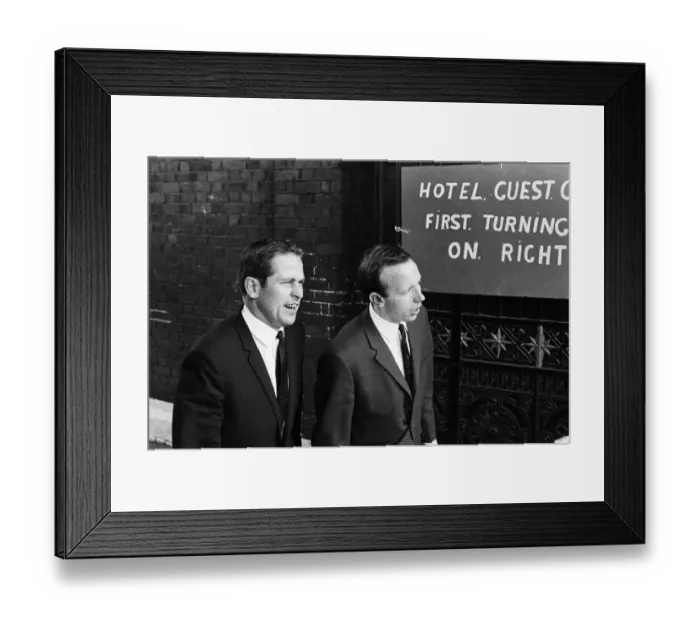 Framed Print : England footballer Nobby Stiles travels to Wembley Stadium from Hendon Hall hotel with